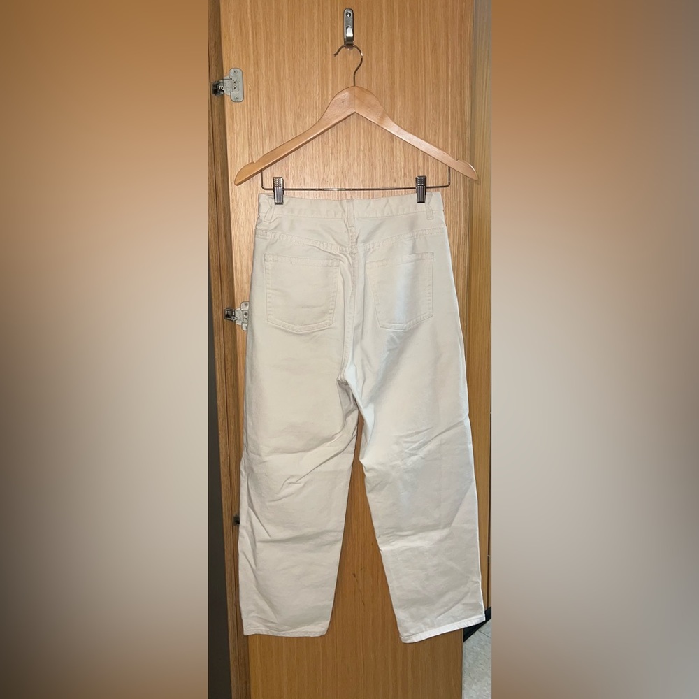White straight Leg carpenter rib cage pants - Picture 2 of 2